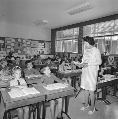 School classroom in the 1960s